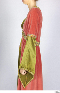  Photos Woman in Historical Dress 57 17th century Historical clothing gold Red dress with accessories upper body 0004.jpg